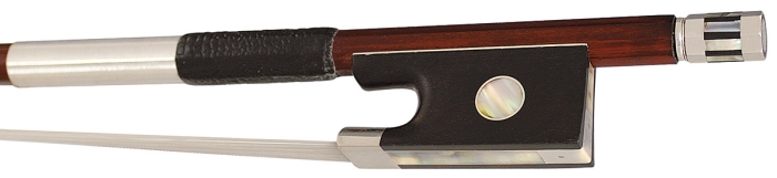 Hidersine Premium Violin Bow 1/2 Pernambuco Silver Mounted Round