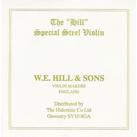 W. E. Hill Violin String E. Ball End. Strong